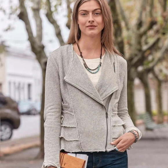 Sundance Joy Grey Ruffle Jacket Small - Picture 3 of 3